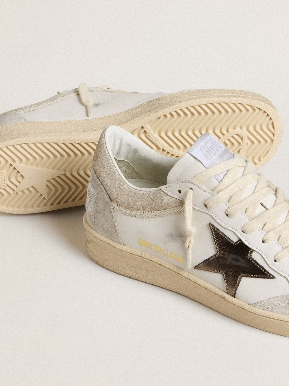 Golden Goose Women's Ball Star with metallic leather star and glossy leather heel tab