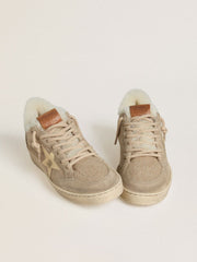 Golden Goose Women's Ball Star in wool with gold leather star and white shearling lining