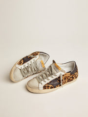 Golden Goose Women's Super-Star in leopard print leather