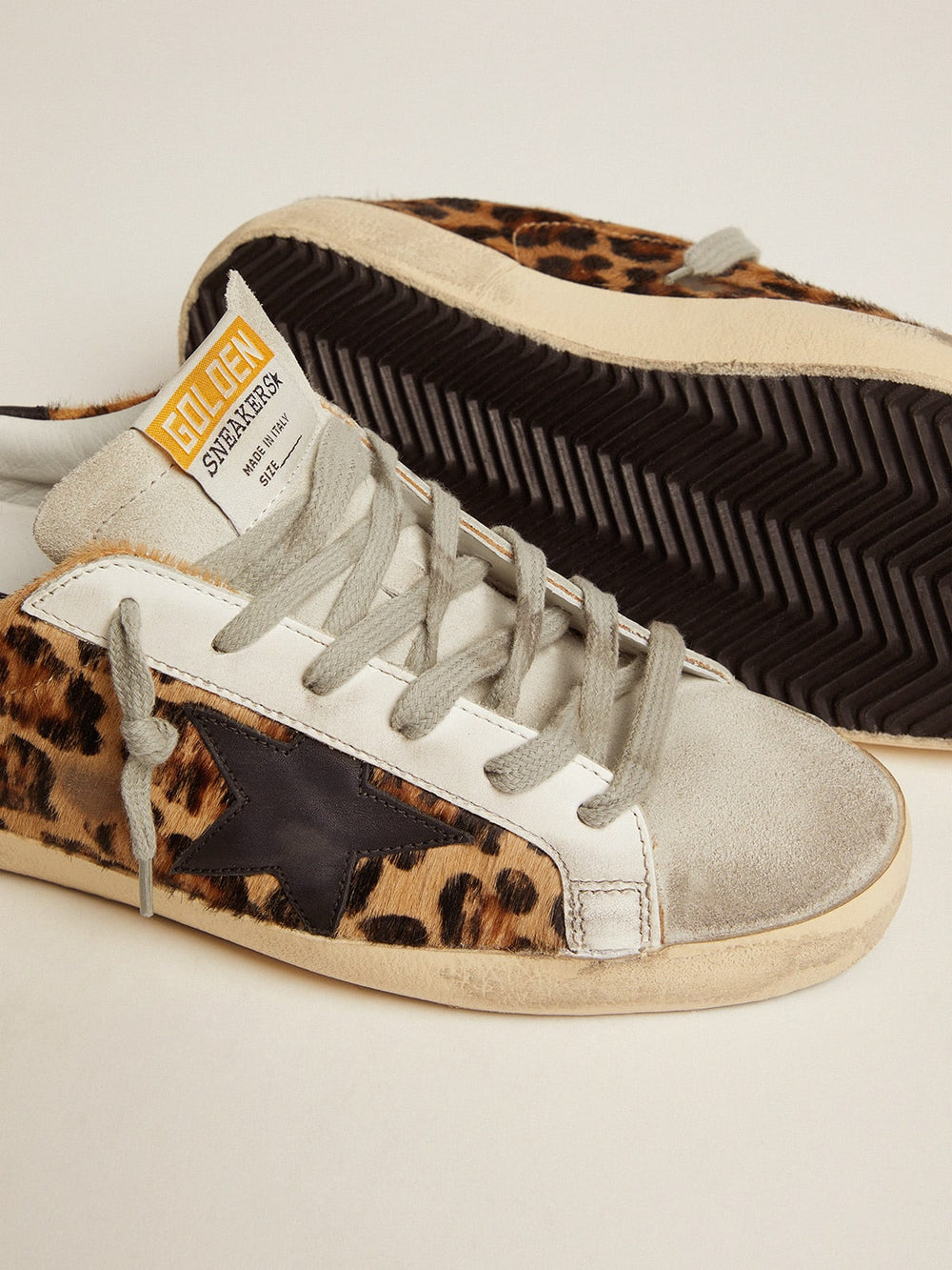 Golden Goose Women's Super-Star in leopard print leather