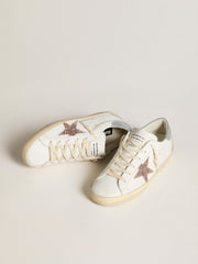 Golden Goose Women's Super-Star LTD with multicolor glitter star and suede heel tab