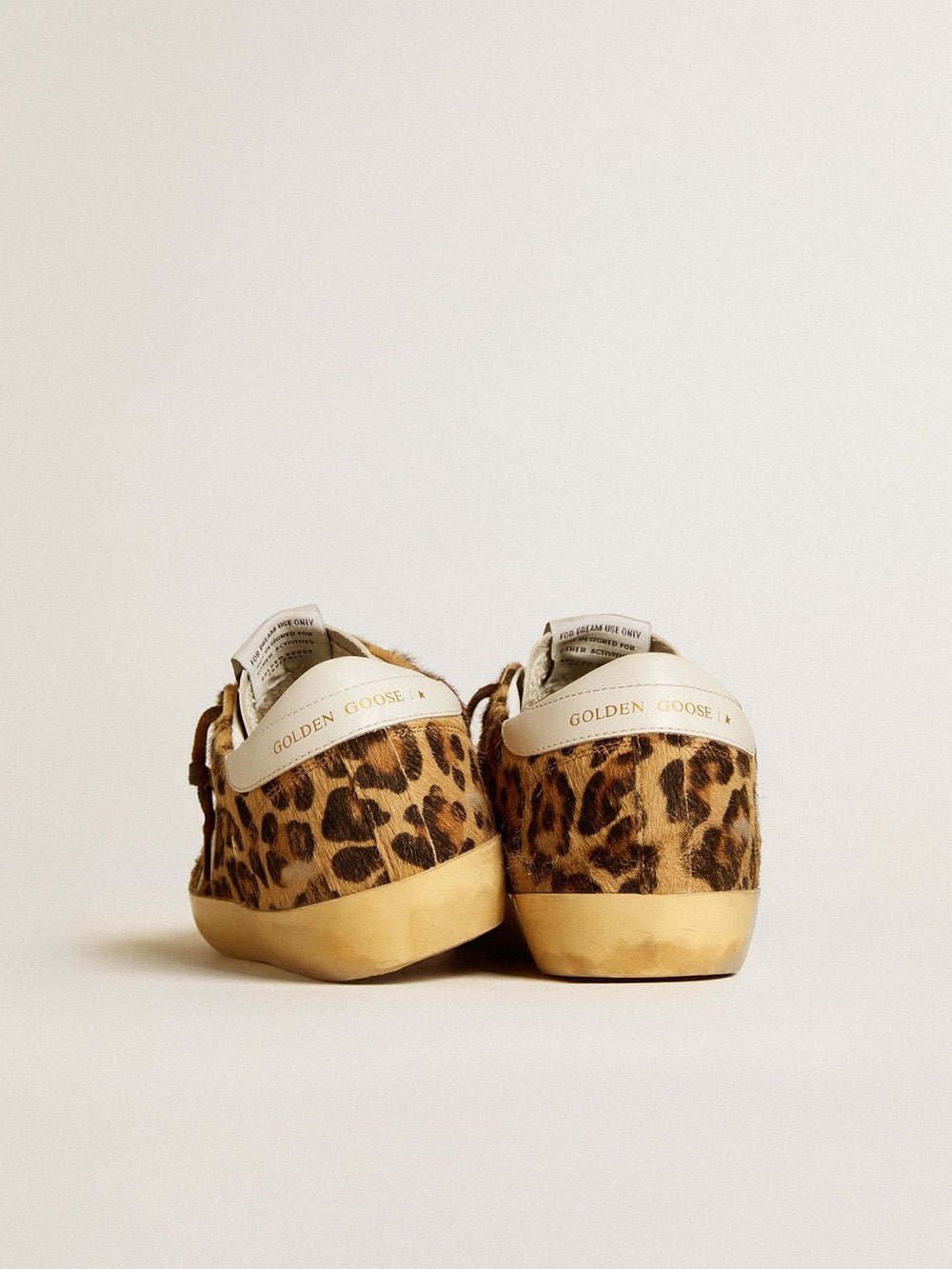 Golden Goose Women’s Super-Star  in leopard-print pony skin with leather star and heel tab
