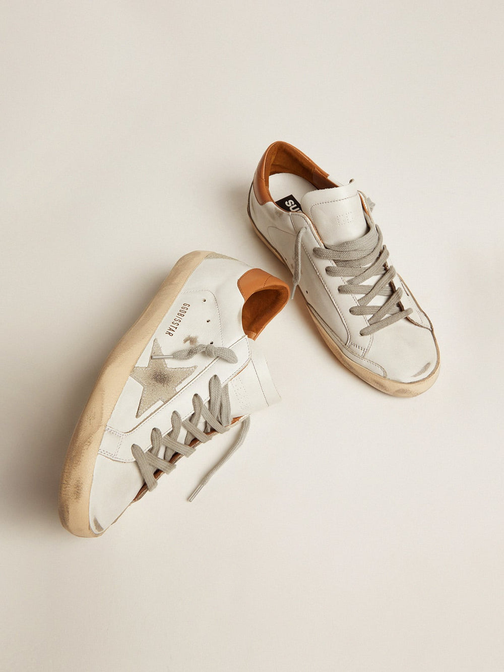 Golden Goose Women’s Super-Star sneakers with suede star and brown heel tab