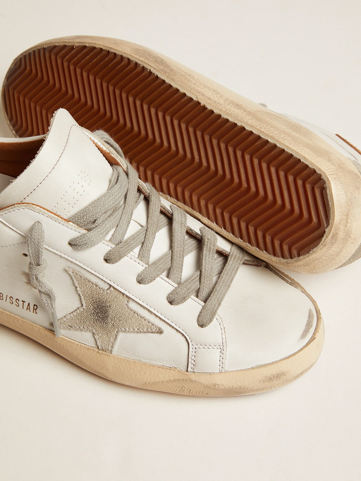 Golden Goose Women’s Super-Star sneakers with suede star and brown heel tab