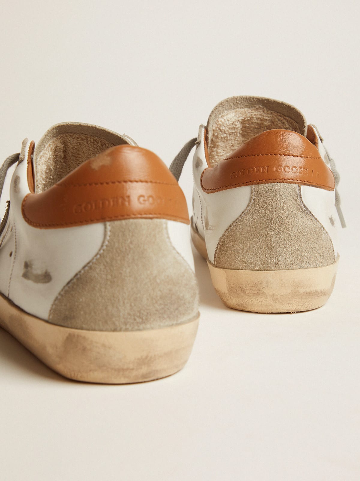 Golden Goose Women’s Super-Star sneakers with suede star and brown heel tab