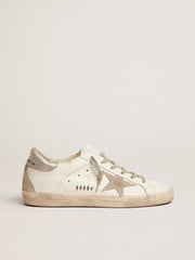 Golden Goose Women's Super-Star with silver heel tab and metal stud lettering