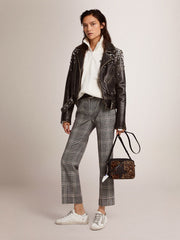 Golden Goose Women's Super-Star with silver heel tab and metal stud lettering