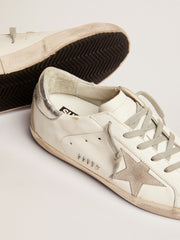 Golden Goose Women's Super-Star with silver heel tab and metal stud lettering