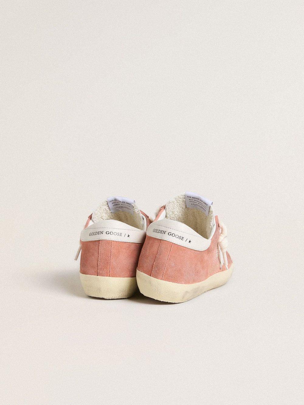 Golden Goose Women’s Super-Star in coral suede with white leather star and heel tab