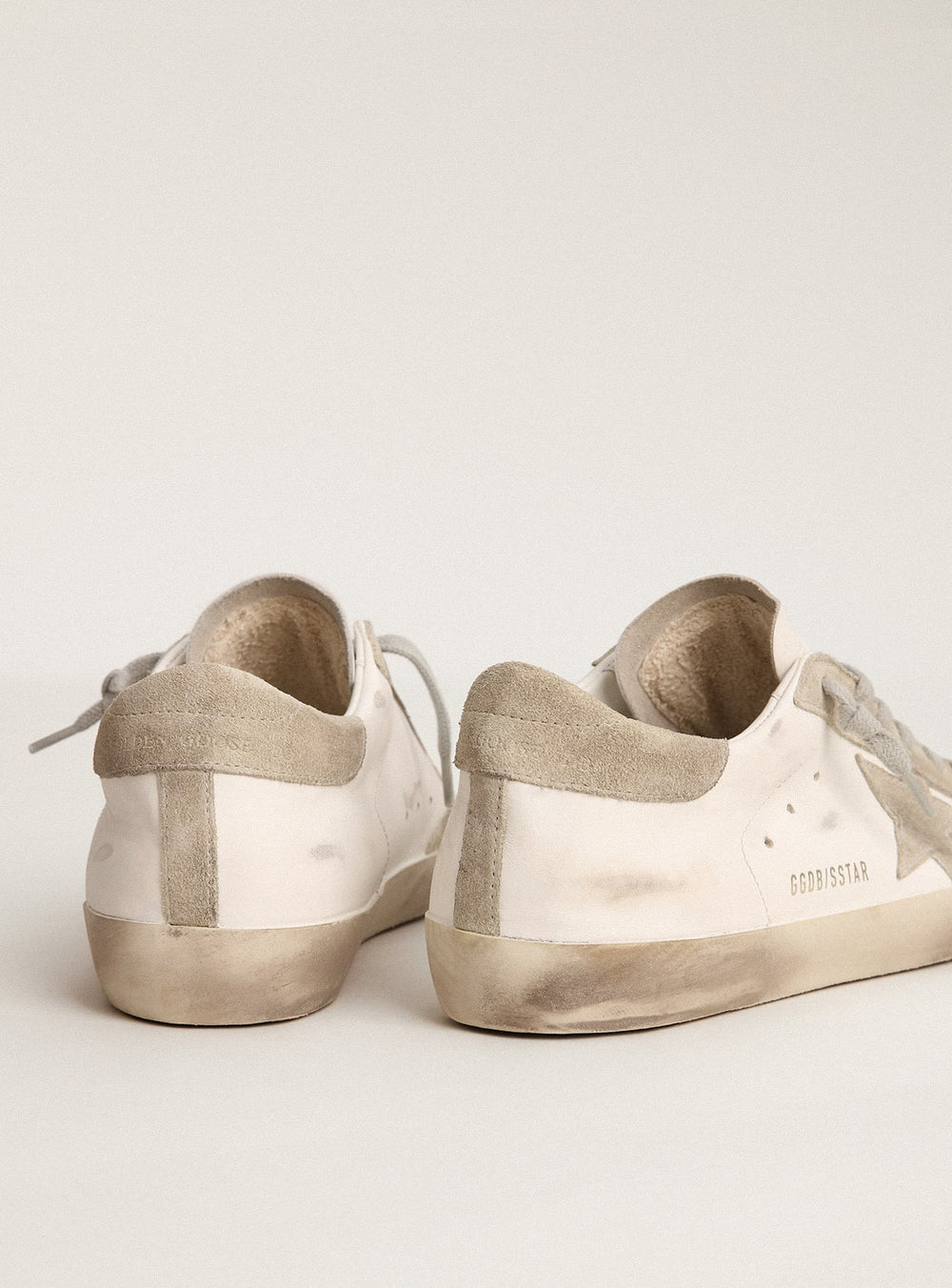 Golden Goose Women’s Super-Star with gray suede star and heel tab