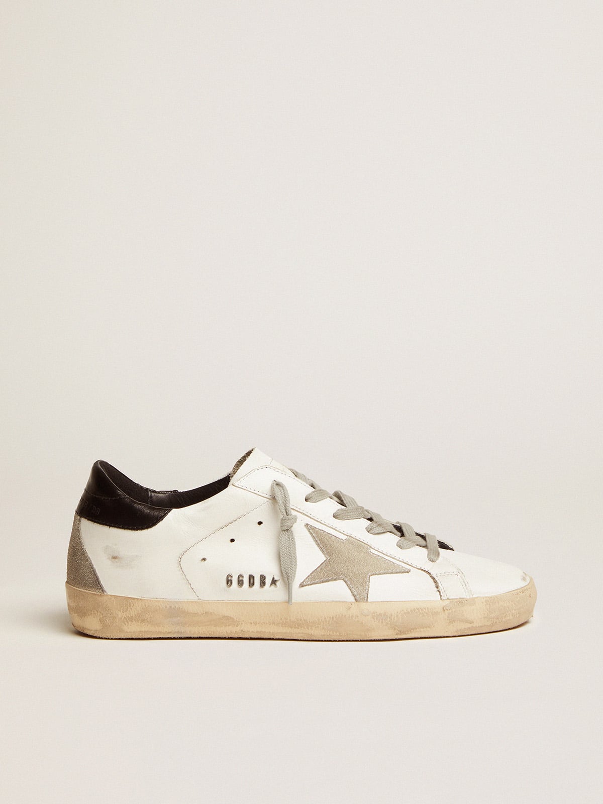 Golden Goose Women's Super-Star with black heel tab and metal stud lettering