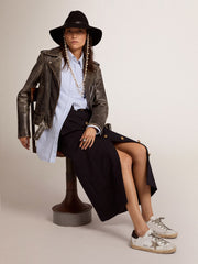 Golden Goose Women's Super-Star with black heel tab and metal stud lettering