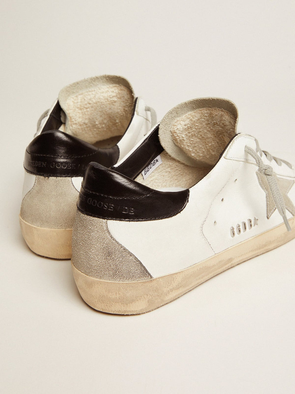 Golden Goose Women's Super-Star with black heel tab and metal stud lettering