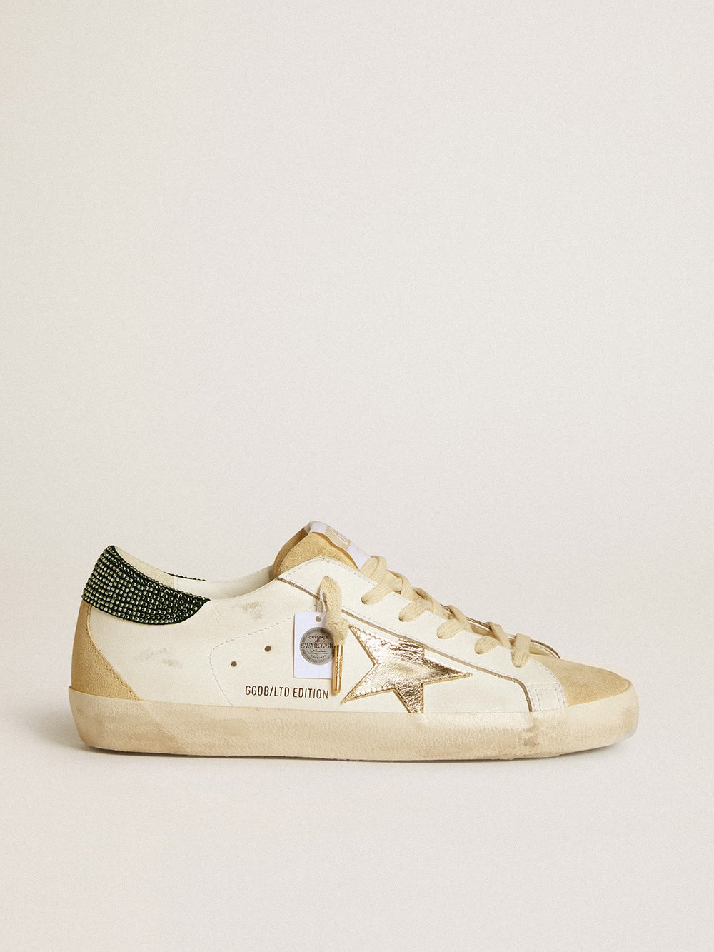 Golden Goose Women’s Super-Star LTD with leather star and Swarovski crystals heel tab
