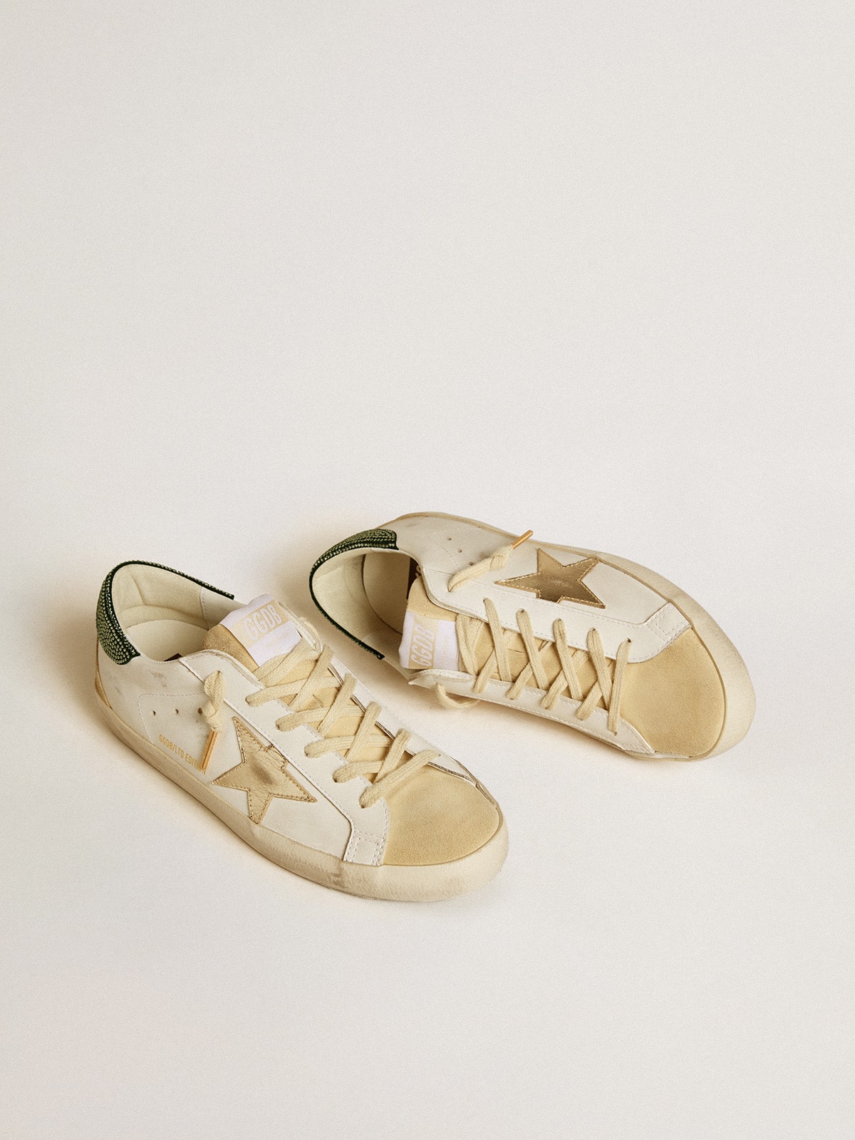 Golden Goose Women’s Super-Star LTD with leather star and Swarovski crystals heel tab