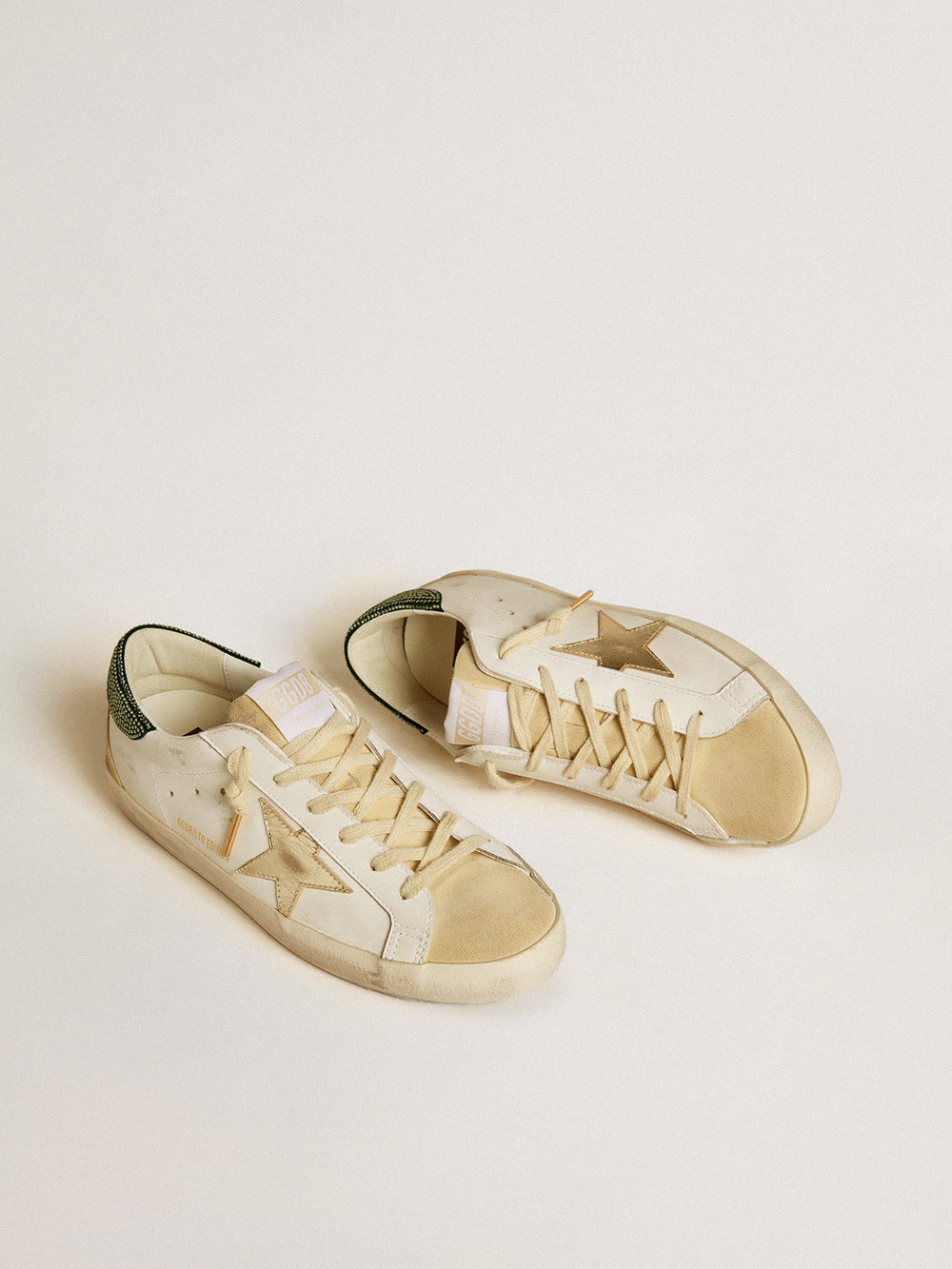 Golden Goose Women’s Super-Star LTD with leather star and Swarovski crystals heel tab