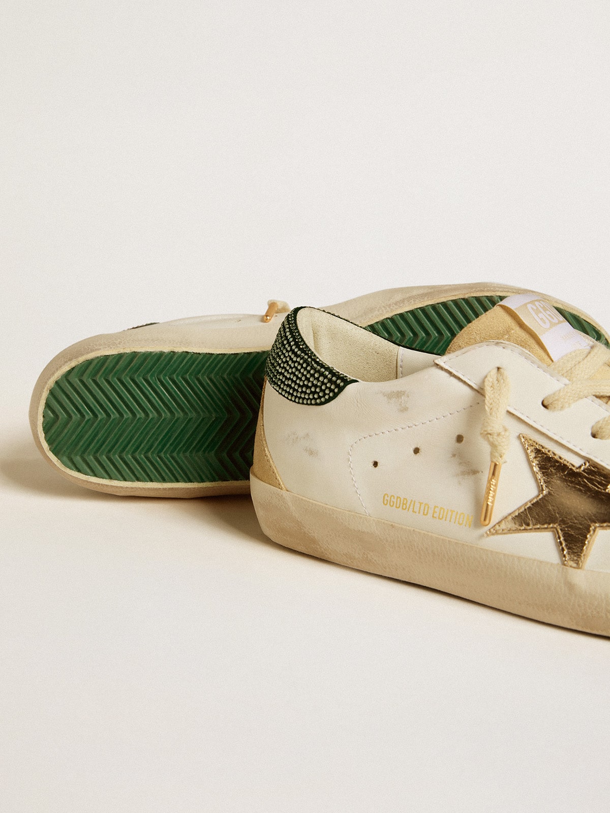 Golden Goose Women’s Super-Star LTD with leather star and Swarovski crystals heel tab