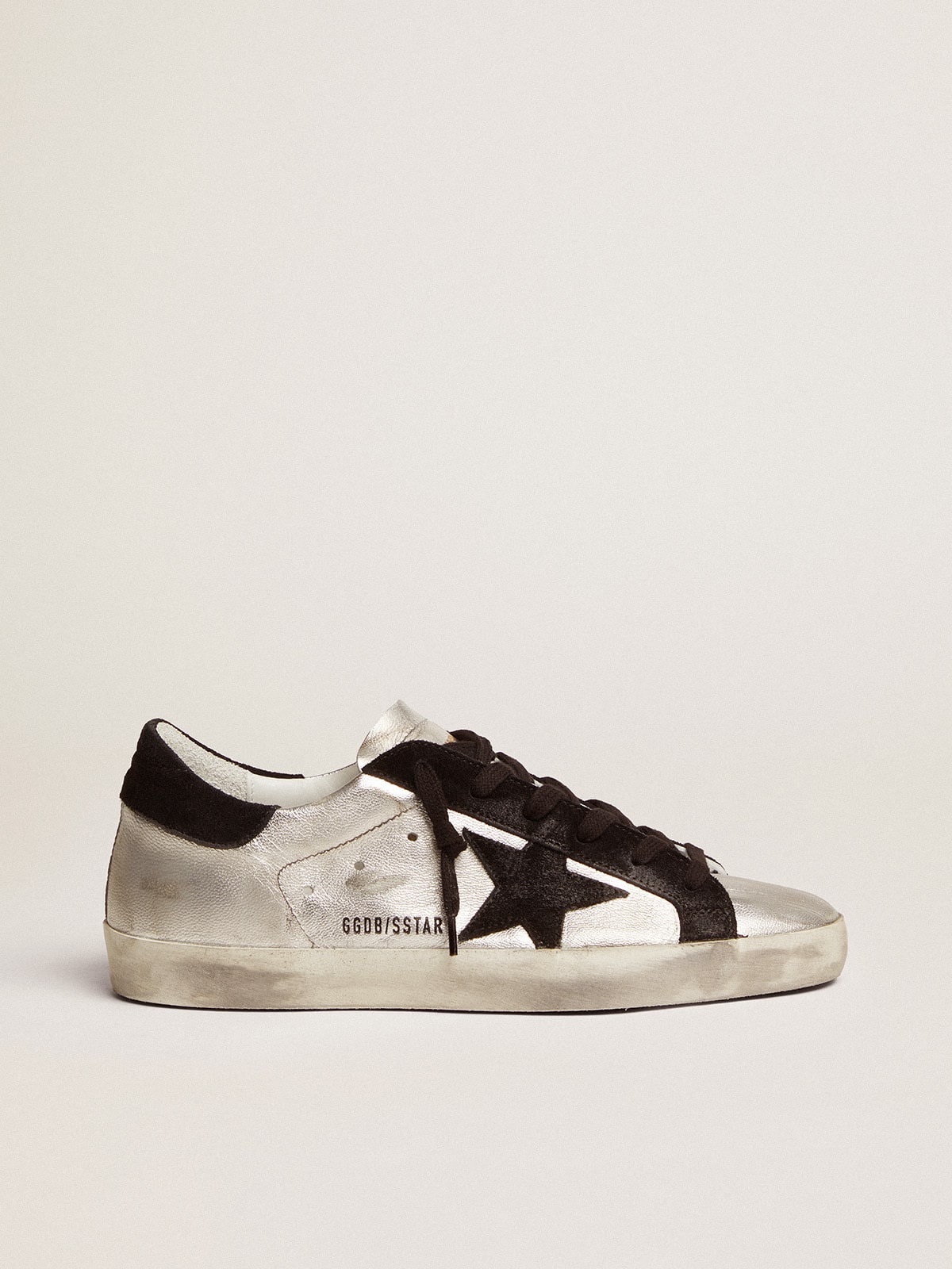 Golden Goose Women’s Super-Star sneakers in silver leather | Golden Goose