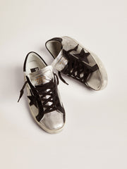 Golden Goose Women’s Super-Star sneakers in silver leather | Golden Goose
