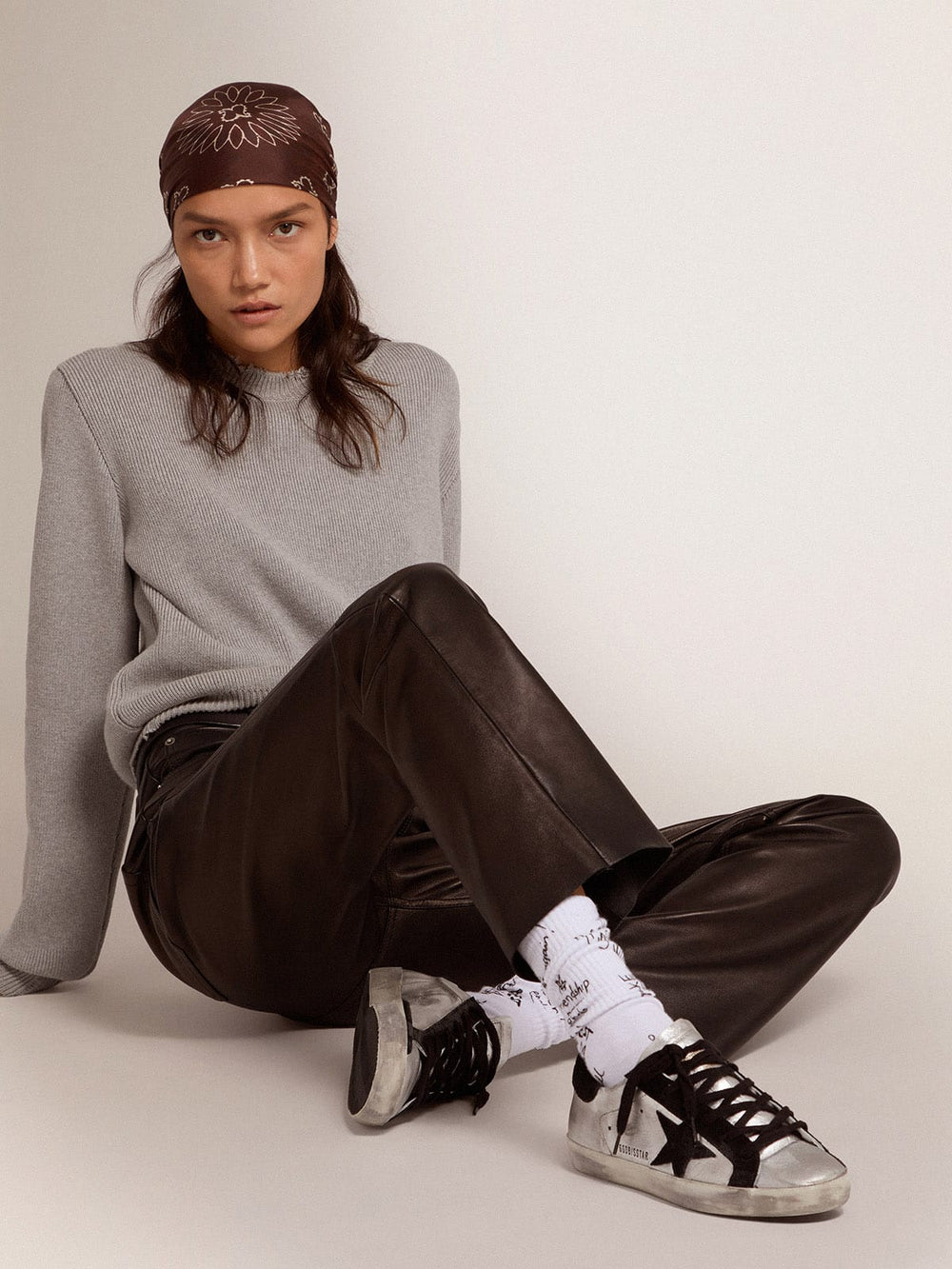 Golden Goose Women’s Super-Star sneakers in silver leather | Golden Goose