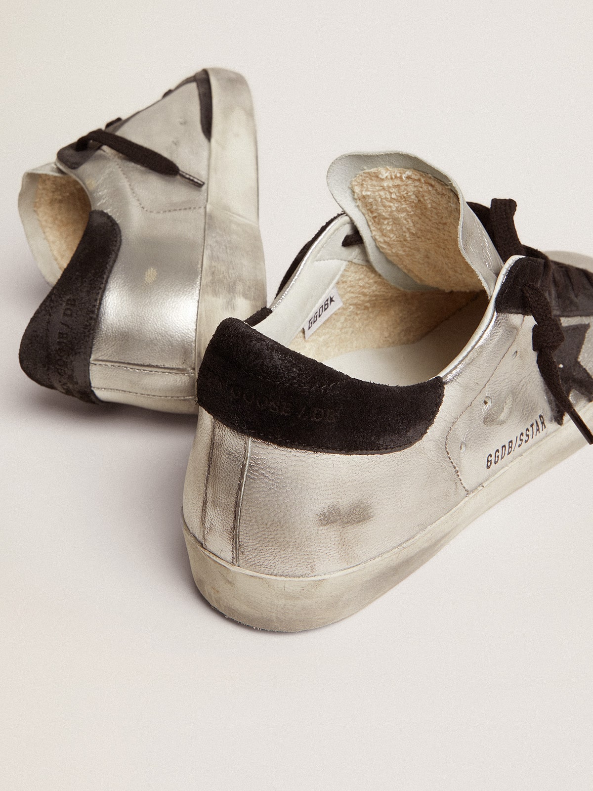 Golden Goose Women’s Super-Star sneakers in silver leather | Golden Goose