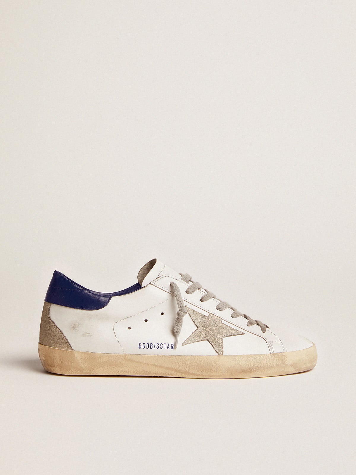 Golden Goose Women's blue and white Super-Star sneakers | Golden Goose