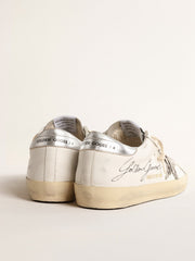 Golden Goose Super-Star with silver Swarovski crystal tongue