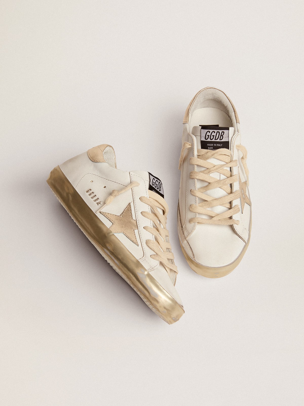 Golden Goose Women’s Super-Star sneakers with gold foxing | Golden Goose