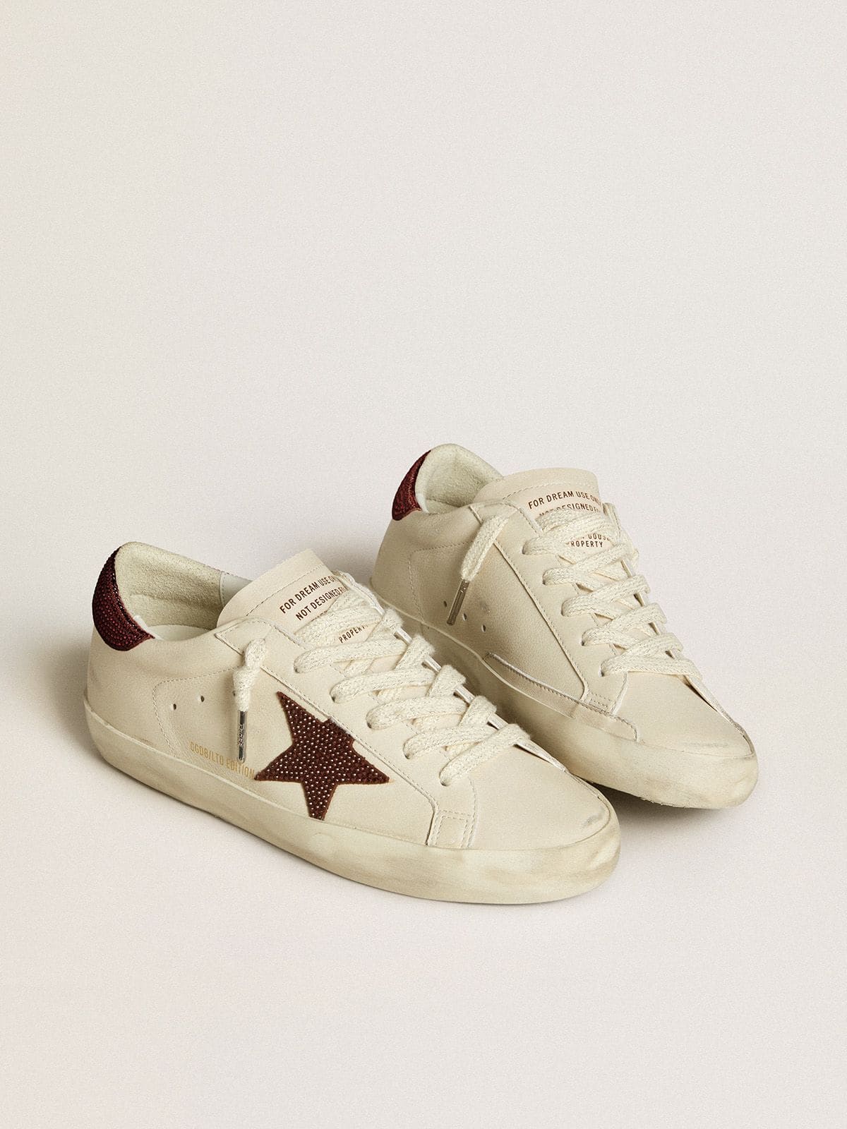 Golden Goose Women’s Super-Star  with suede star and heel tab with Swarovski crystals
