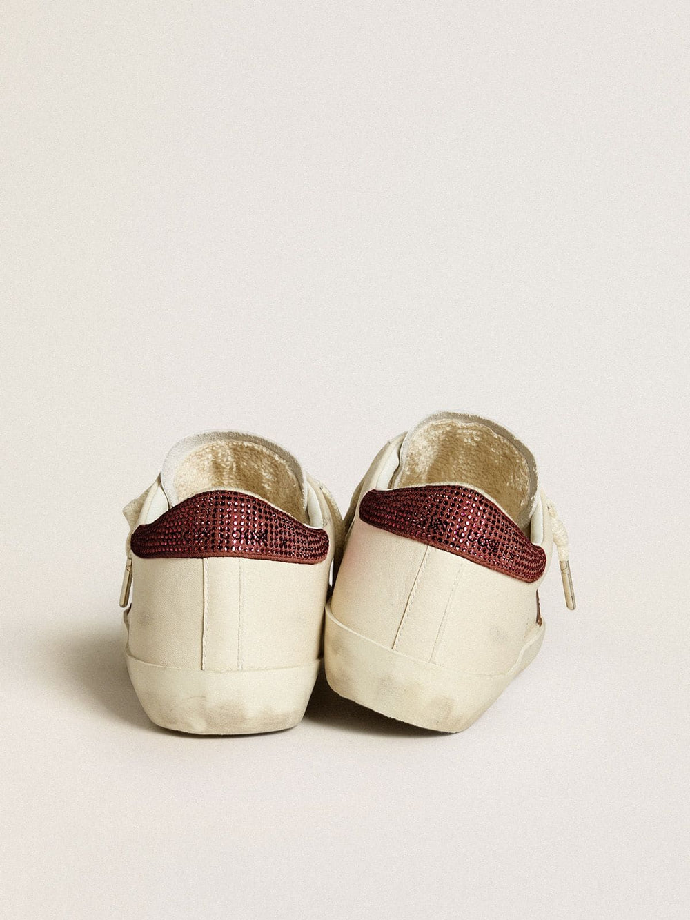 Golden Goose Women’s Super-Star  with suede star and heel tab with Swarovski crystals