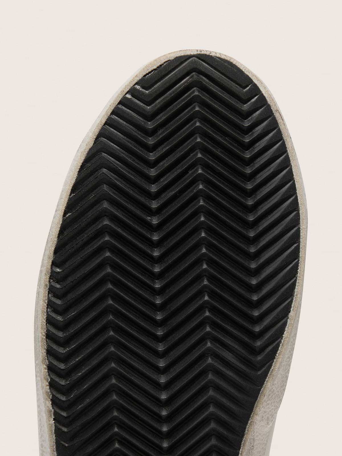 Golden Goose Women's Super-Star with white suede star and black croc-print leather heel tab