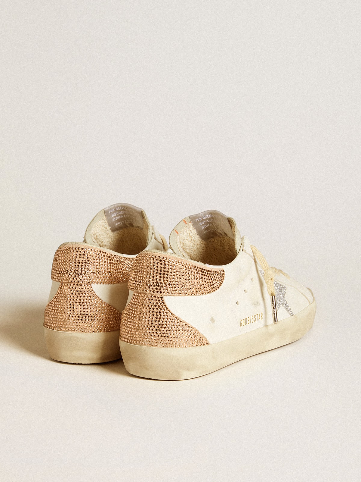 Golden Goose Women’s Super-Star in leather with Swarovski crystal star and heel tab