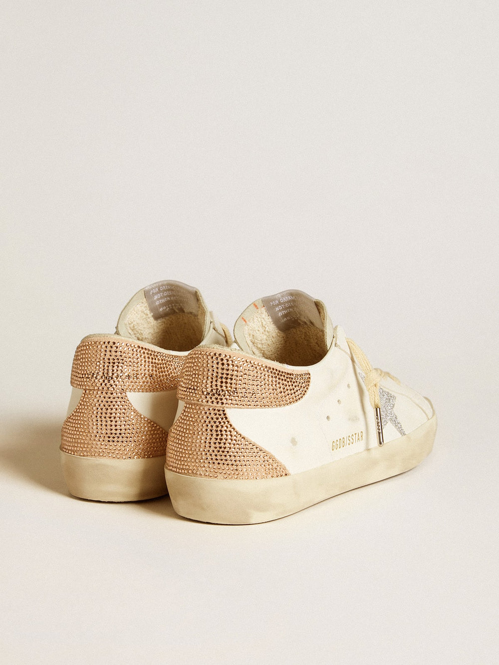 Golden Goose Women’s Super-Star in leather with Swarovski crystal star and heel tab