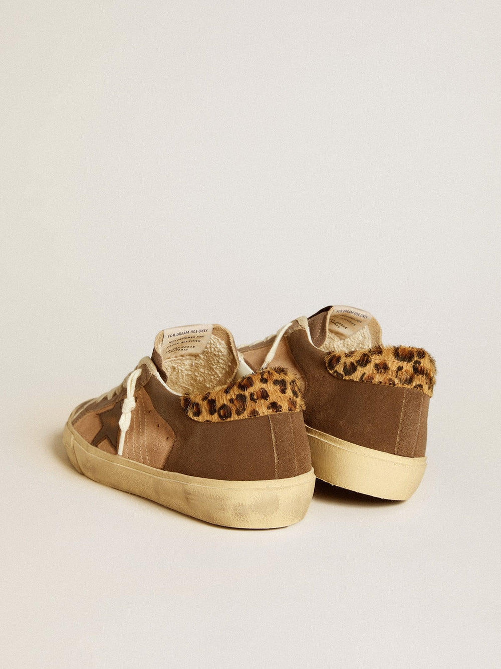 Golden Goose Women’s Super-Star in suede with leather star and pony skin heel tab