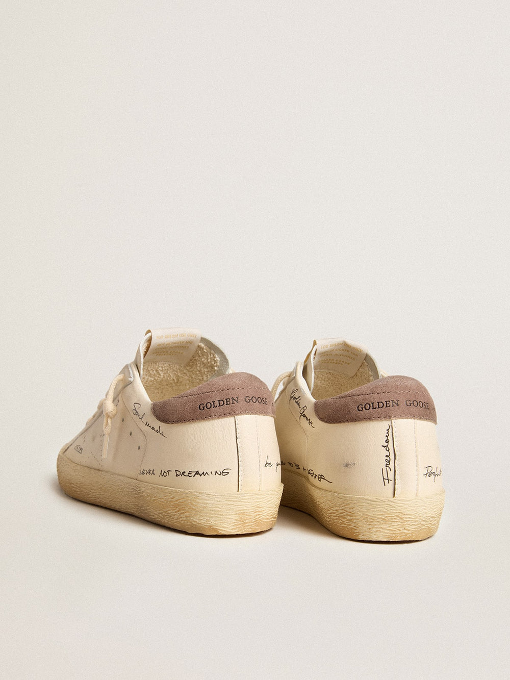 Golden Goose Women's Super-Star in nappa leather with perforated star and suede heel tab
