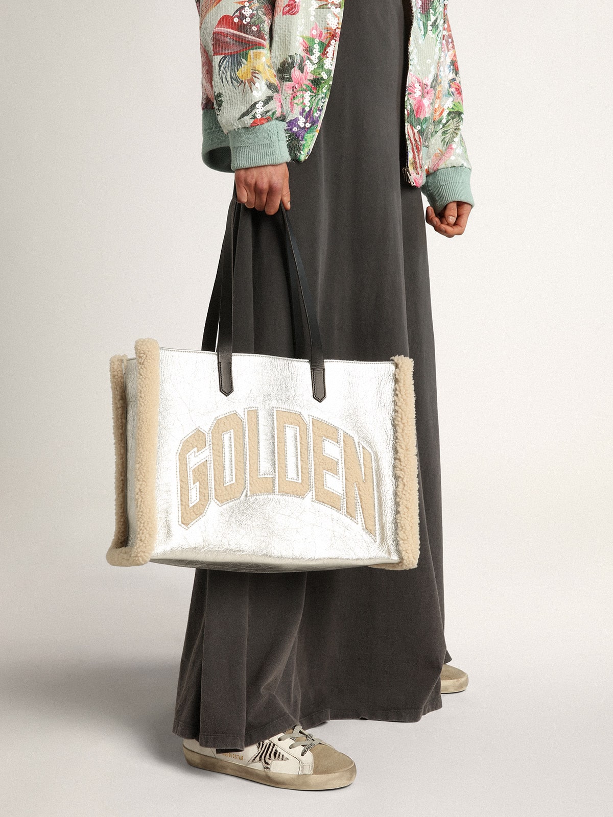 Golden Goose Women's Super-Star with zebra print pony skin star