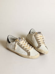 Golden Goose Women's Super-Star with perforated star and midnight blue heel tab