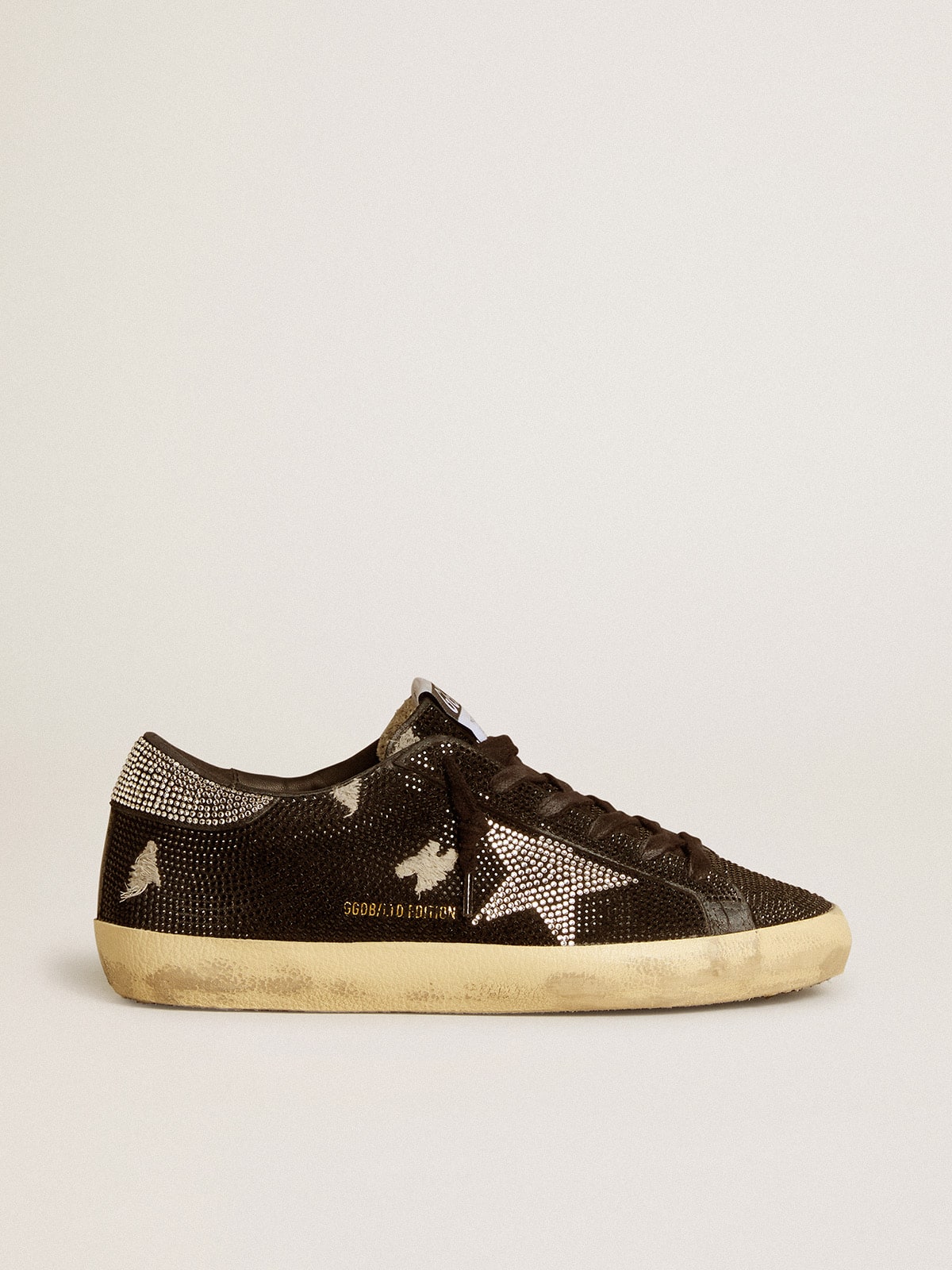 Golden Goose Women's Super-Star in suede and Swarovski crystals with silver star