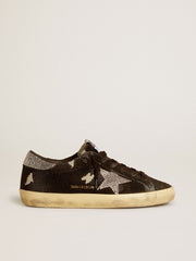 Golden Goose Women's Super-Star in suede and Swarovski crystals with silver star