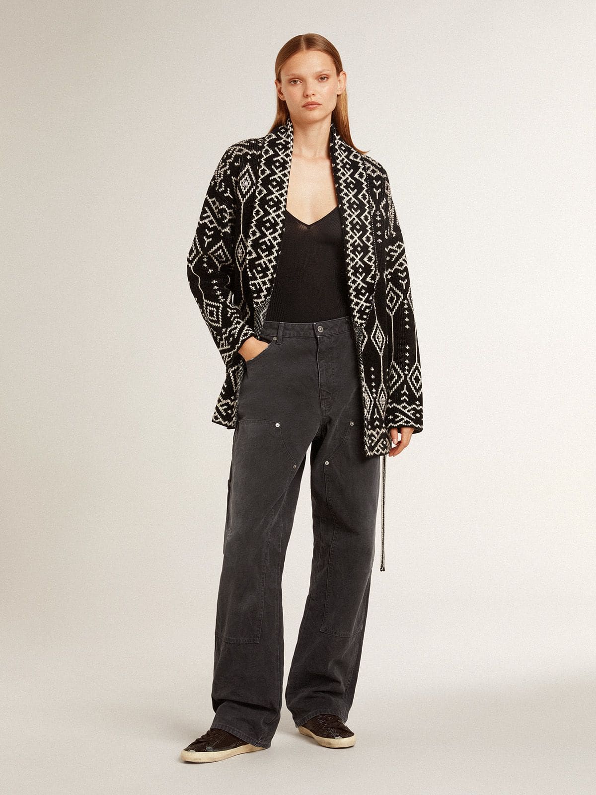 Golden Goose Women's Super-Star in suede and Swarovski crystals with silver star