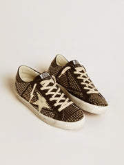Golden Goose Women’s Super-Star in studded black nappa with white leather star