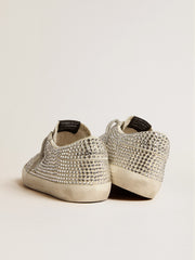 Golden Goose Super-Star in nubuck with Swarovski crystals and ice-gray suede star