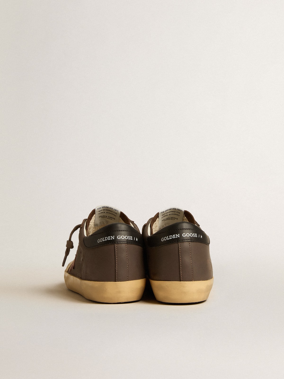 Golden Goose Women's Super-Star Penstar LTD in brown leather with pink suede star