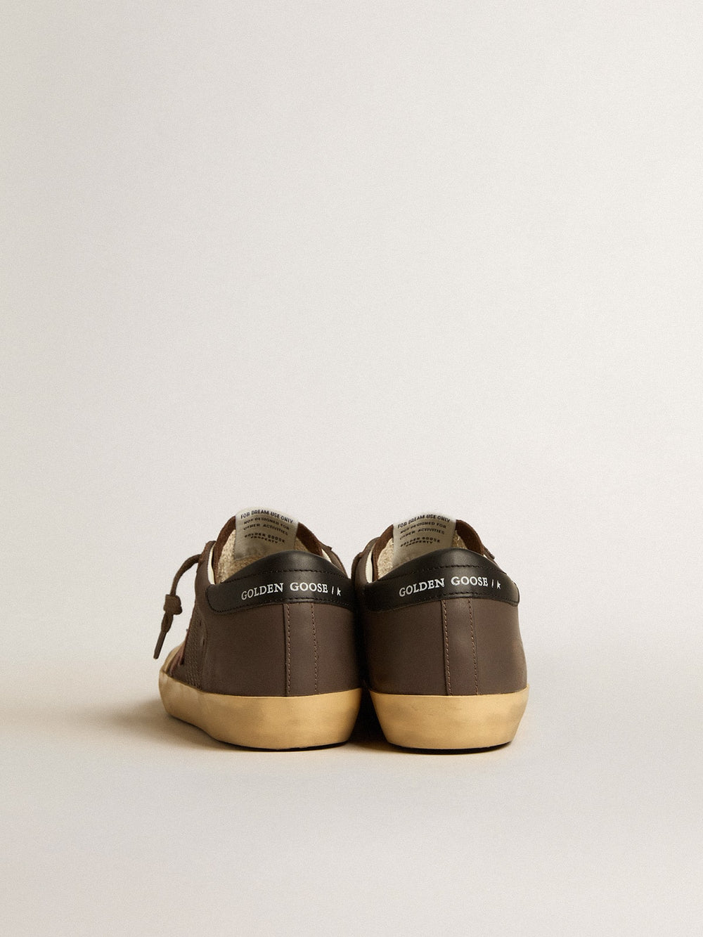 Golden Goose Women's Super-Star Penstar LTD in brown leather with pink suede star