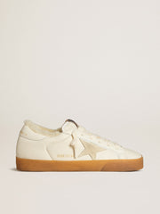 Golden Goose Super-Star in white nappa with suede star and shearling lining