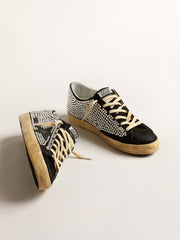 Golden Goose Super-Star LTD with Swarovski crystals and black leather star