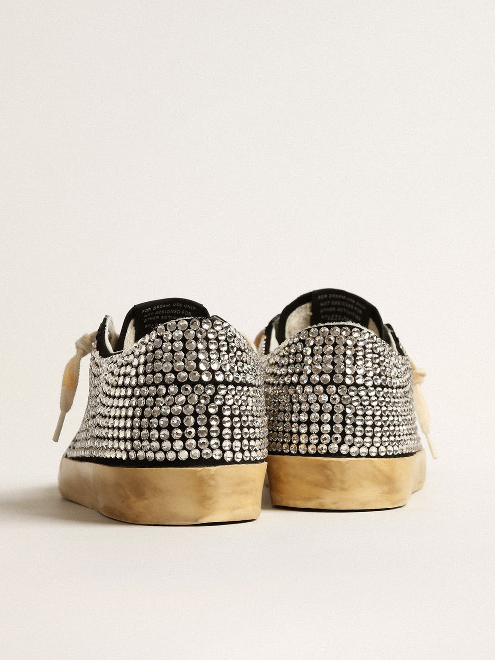 Golden Goose Super-Star LTD with Swarovski crystals and black leather star