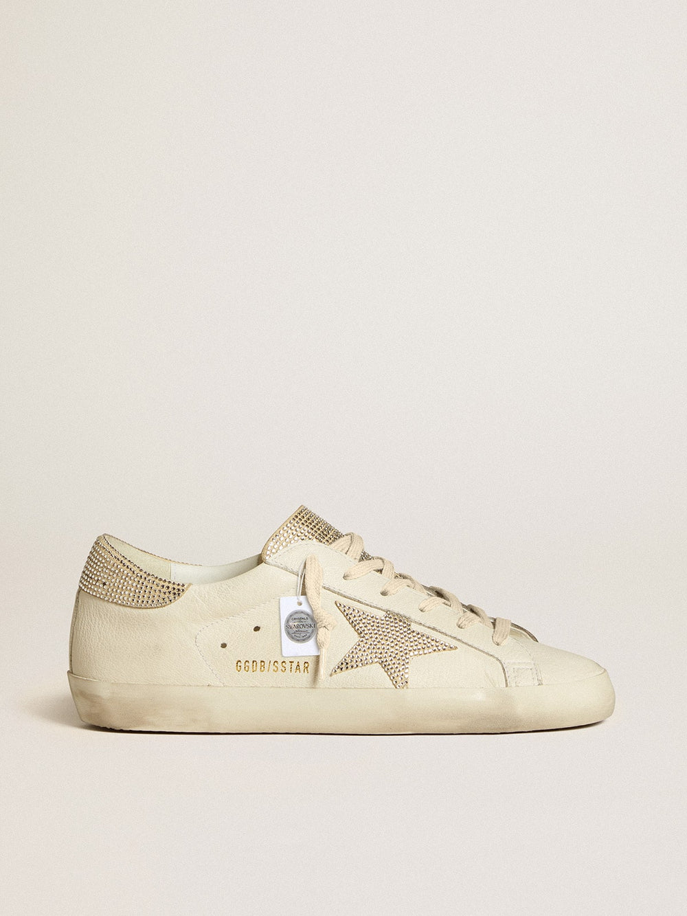 Golden Goose Women’s Super-Star in nappa leather with Swarovski crystal star and heel tab