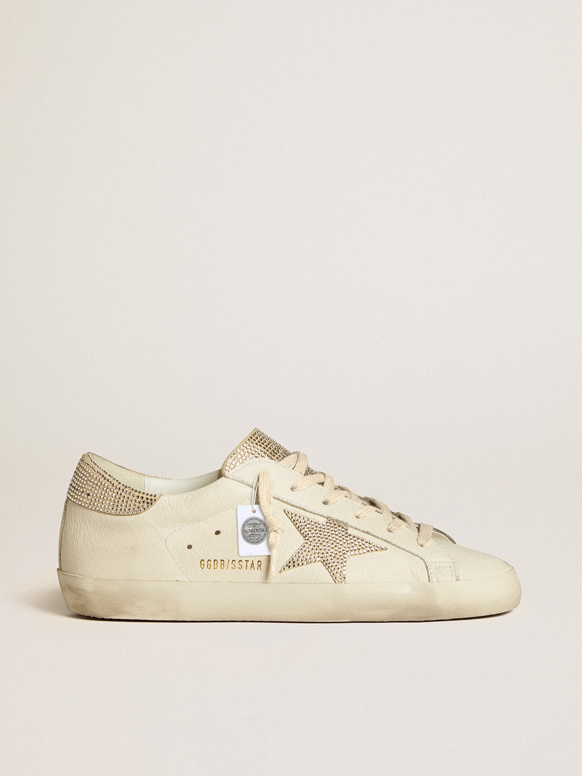 Golden Goose Women’s Super-Star in nappa leather with Swarovski crystal star and heel tab