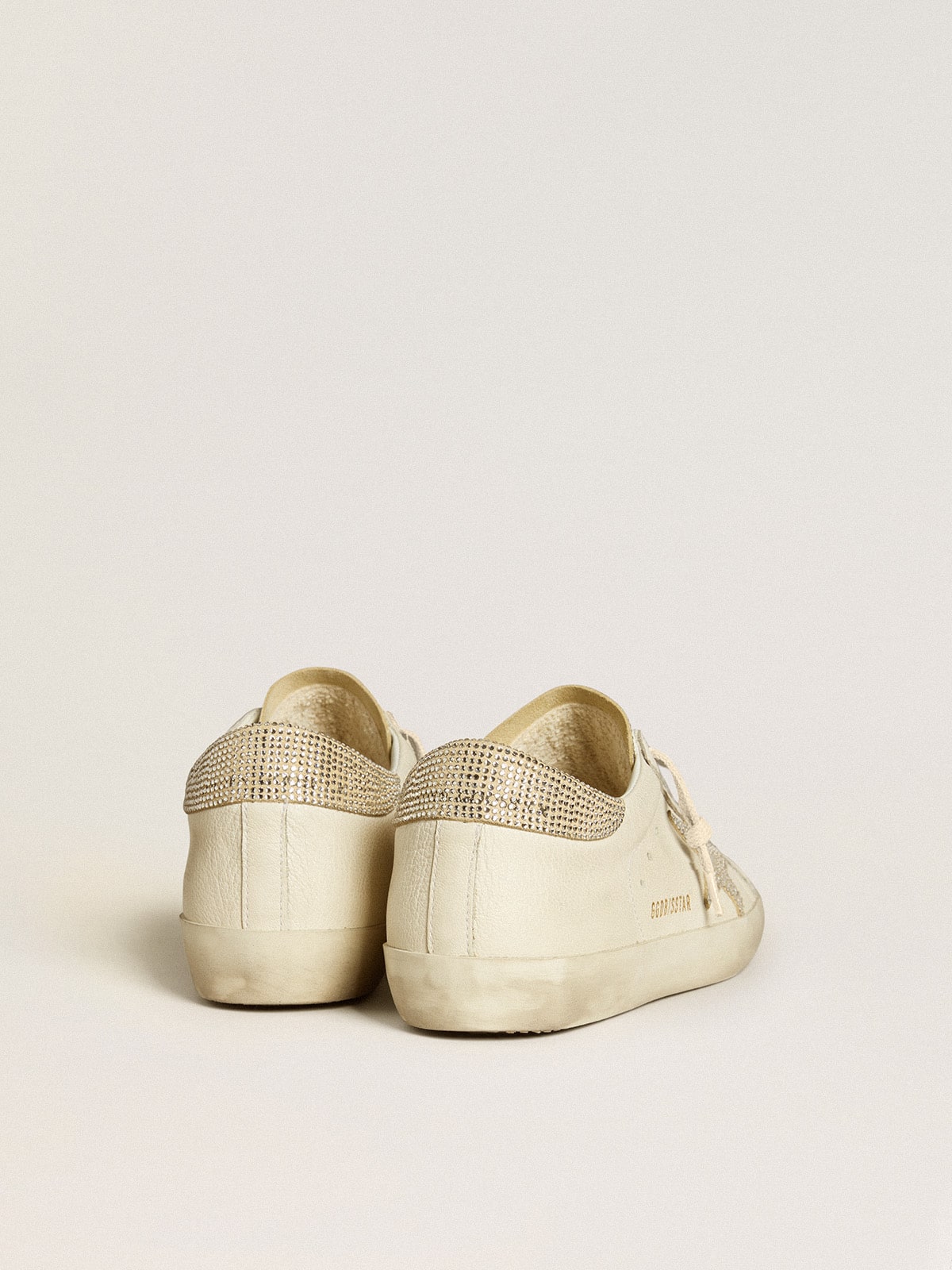 Golden Goose Women’s Super-Star in nappa leather with Swarovski crystal star and heel tab